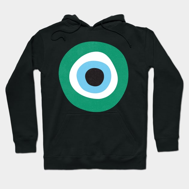 Evil Eye Emerald Green Hoodie by Inogitna Designs